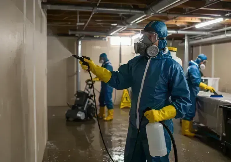 Basement Sanitization and Antimicrobial Treatment process in Kewanee, IL